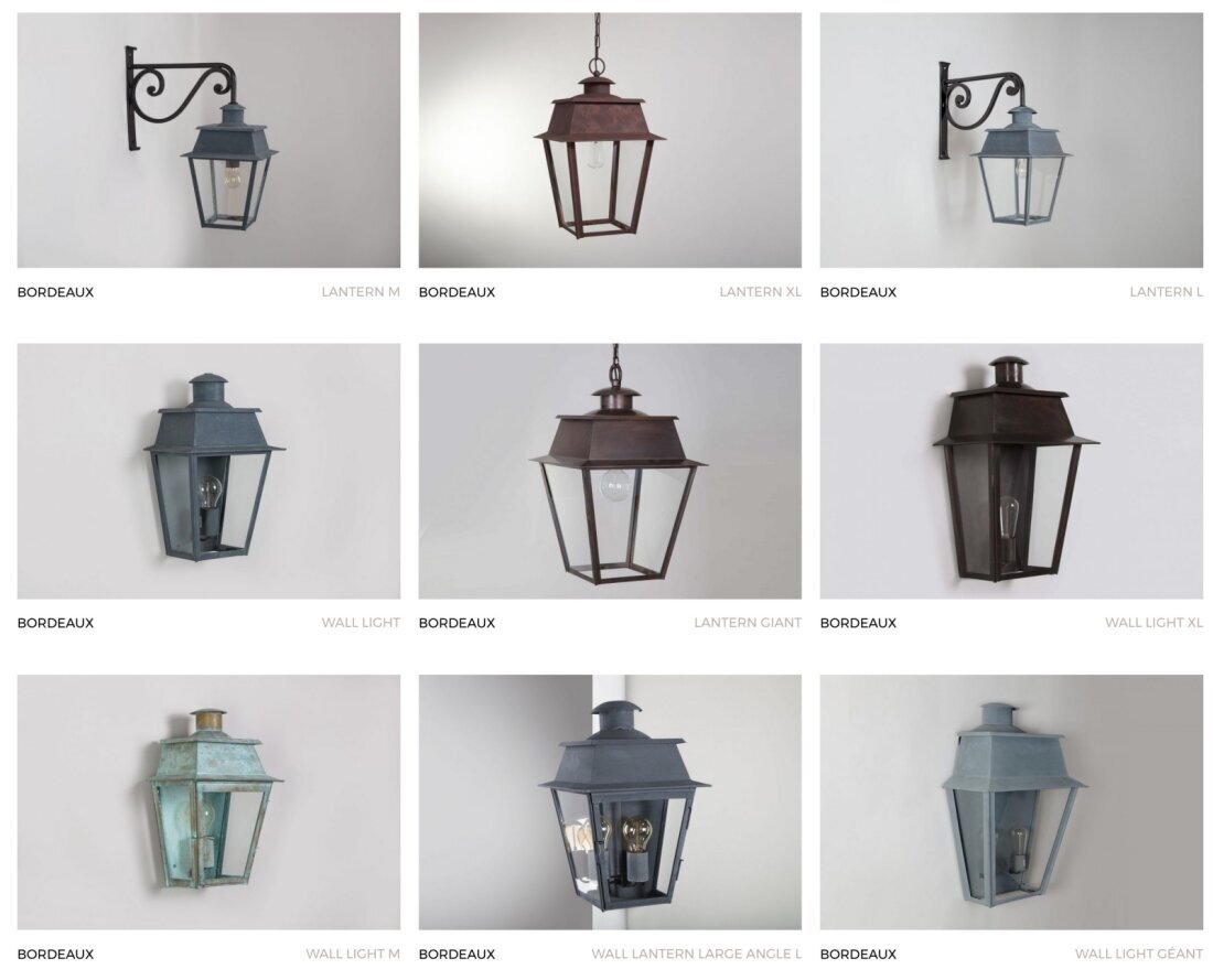 historische Außenleuchten Bordeaux von LumArt. Wandleuchte, Deckenleuchte, Wandarmleuchte, Deckenleuchte, Eckleuchte.