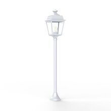 Mit ihrem 4-eckigen Messinggehäuse in der Farbe weiß und dem schlanken Lampenmast bietet die Place des Vosges 1 Tradition Nr. 10 eine elegante Beleuchtungslösung für Gartenwege und Einfahrten. Ihre nach oben gerichtete Laterne sorgt für ein harmonisches Lichtbild.
