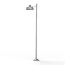 Mit ihrem stabilen, seidengrauen Lampenmast und dem klaren Glaszylinder vereint die Faktory Nr. 5 hochwertige Materialien und modernes Lichtdesign.