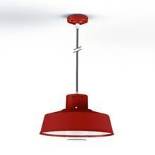 Das weiße Innenreflektor-Design mit der Außenfarbe Tomatenrot und der Glaszylinder verleihen der Faktory Nr. 3 ein modernes Aussehen und eine effiziente Lichtwirkung.