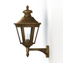 Diese Außenleuchte in der Farbe Gold-Patina vereint nostalgisches Design mit moderner Technik. Die E27-Fassung ist mit LED-Lampen kompatibel, und die wetterbeständige Bauweise sorgt für Langlebigkeit.