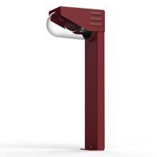 Die aus Aluminium gefertigte, weinrote RP195 Gartenleuchte zeichnet sich durch ihre klare Form und das futuristische Zylinderglas aus. Perfekt für moderne und zeitlose Außenbeleuchtungskonzepte.