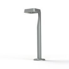 Mit ihrer gleichmäßigen Lichtverteilung sorgt die Leuchte für optimale Sichtbarkeit und Sicherheit entlang von Gartenwegen und Einfahrten. Das Lampen-Design ist modern viereckig, der Lampen-Mast oval.