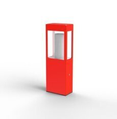Die Verkehrsrote Tetra Nr. 02 Standleuchte von Roger Pradier bietet eine kompakte und stilvolle Lösung für die Ausleuchtung von Wegen und Gärten. Das Lampendesign ist rechteckig und geradlinig und wirkt sehr modern und extravagant. Der Bewegungsmelder ist in der Lampe integriert.