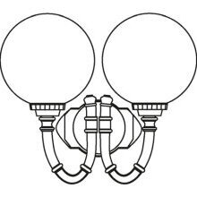Der doppelte Arm trägt harmonisch die zwei Lichtquellen von Surya.