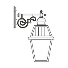 Unter dem Wandarm montiert, erzeugt die Milano 91213 eine ruhige, nach unten gerichtete Lichtverteilung.