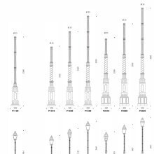 Der Mast P1130 besticht durch seine elegante, hohe Silhouette im mediterranen Design.