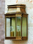 flache Wandlampe Louis Philippe Nr. 2 Halblaterne aus Messing