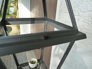 schöne, mediterrane Außenleuchte, hier als Standleuchte von Surya Terme, Italien. Material: hochwertiger Aluminiumguss. Anthrazit-grau. Wirk als sehr edle Lampe für Haus und Garten.