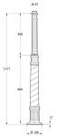 P0210 Mast für mediterrane Gartenleuchten von Surya