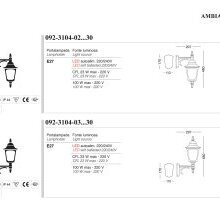 Quadrat medium Nr. 3104-03 03 mediterrane Wandlampe von Framon Tradizionale