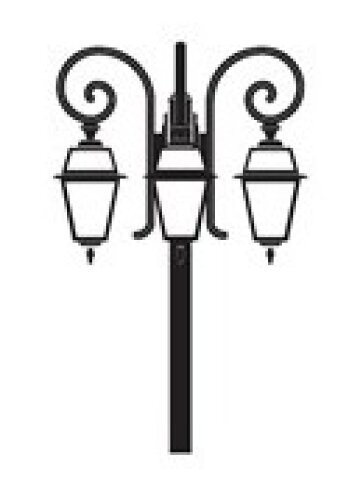 Giotto Nr. 2272-31 mediterrane Gartenleuchte mit drei Lampen Auslegern von Framon Tradizionale