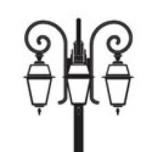 Giotto Nr. 2272-31 mediterrane Gartenleuchte mit drei Lampen Auslegern von Framon Tradizionale