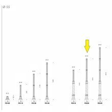 Mit 1815 mm sorgt dieser Mast für optimale Lichtverteilung im Garten.