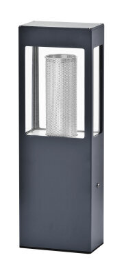 Exklusive, moderne Wege-Leuchte in der Farbe Grau. Rechteckiges Design.
Das optionale Edelstahl-Raster verleiht der Tetra Nr. 02 eine hochwertige Optik und zusätzlichen Schutz gegen äußere Einflüsse.
