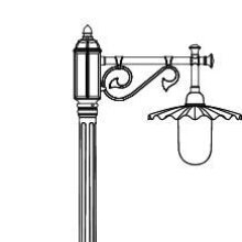 die Außenleuchte Sculptor stammt aus der Lampen Manufaktur Framon Tradizionale Italien. Die Oberfläche ist wetterfest versiegelt: Pulverbeschichtung, bleicht nicht aus.