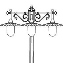 Sculptor Nr. 2348-11 Gartenleuchte von Framon Tradizionale aus Italien