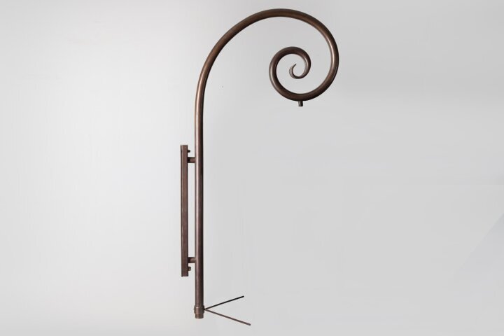 Eleganter Wandarm Nr. 82836 in Bischofstab-Form, 40 cm – Handgefertigt von LumArt