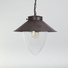 Die Belvedere Nr. 131 ist eine kunstvoll gestaltete historische Deckenlampe, inspiriert von klassischen französischen Laternen. Runder Lampendeckel mit einem spitz zulaufenden Lampenglas. deckenbefestigung mit Kette und Baldachin. Optional mit LED Bewegungsmelder Leuchtmittel.
