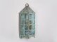 Holland Park Nr. 2139 L mit Verdigris-Finish – historische Wandleuchte im klassischen Rechteckdesign mit vertikaler Vergitterung.