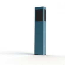 Das kantige, minimalistische Design der Brick und die hochwertige Verarbeitung aus Aluminium bieten stilvolle Beleuchtungslösungen für Einfahrten und Gärten. Die Verglasung ist schwarz