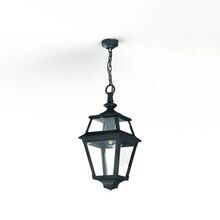 Die Place des Vosges Hängeleuchte mit Kettenbefestigung und 8 klaren Lampengläsern in der Farbe Grünspan bietet ein einzigartiges Vintage-Design. Sie setzt nostalgische Akzente und ist ideal für Außenbereiche, die Charme und Stil erfordern. Paßt gut zum Eingangsbereich und unter Decken.