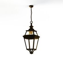 Ein Highlight der klassischen Deckenleuchte ist die hochwertige Befestigung: Die Metallkette und der Baldachin sorgen für eine sichere Installation und betonen das elegante Design der Place des Vosges 3 Nr. 1 von Roger Pradier.