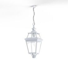 Diese Außenleuchte beeindruckt mit ihrem klassischen Charme: ein viereckiges Gehäuse, elegante Lampengläser und ein Metallbaldachin mit robuster Kette. Die Place des Vosges 3 Nr. 1 von Roger Pradier passt ideal zu Terrassen und Veranden. Die Farbe ist weiß.