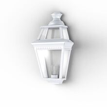 Roger Pradier kombiniert mit der Place des Vosges 3 Nr. 2 klassisches Design und Funktionalität. Das viereckige, flache Lampengehäuse mit 6 Lampengläsern bietet eine harmonische Lichtverteilung und eine stilvolle Ästhetik. Geeignet für die Montage an Haustüren oder Terrassen. Farbe hier ist weiß.