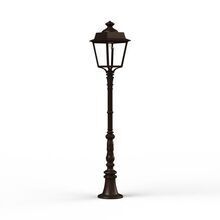 Mit ihrem Aluminiumgehäuse in verschiedenen Farben und einer klaren Verglasung ist die Place des Vosges Evolution Nr. 11 eine robuste und elegante Wahl für Gartenwege und Freisitze. Der verzierte Fuß verleiht ihr einen klassischen Charme.