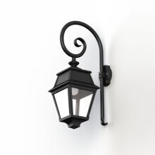 Die Avenue 2 Nr. 2 von Roger Pradier überzeugt durch ihr klassisches Design und die robuste Verarbeitung. Der gebogene Wandarm in Bischofsstab-Form macht sie zur perfekten Wahl für Haustüren und ländliche Häuser.