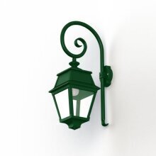 Die Avenue 2 Nr. 2 bietet französisches Design und praktische Funktionalität. Ihr Aluminiumgehäuse und der gebogene Wandarm machen sie ideal für Gartenmauern, Balkone und Eingangsbereiche.