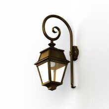 Die Avenue 2 Nr. 2 kombiniert klassisches Design mit moderner Funktionalität. Ihr Bischofsstab-Wandarm und das 4-eckige Gehäuse aus Aluminium machen sie ideal für Eingangsbereiche und Gartenmauern.